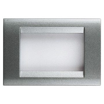 Gewiss 4 Gang Scratchproof Metallic Titanium Finishing Plate GW32014