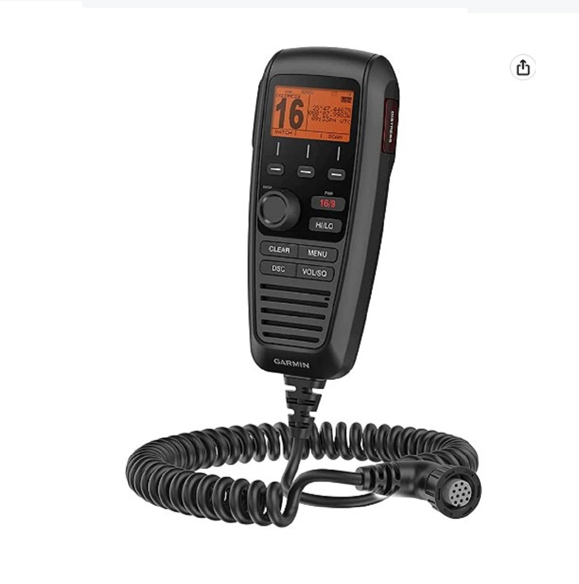 Garmin GHS 11 Wired VHF Remote Microphone Handset w/ LCD Display 010-01759-00