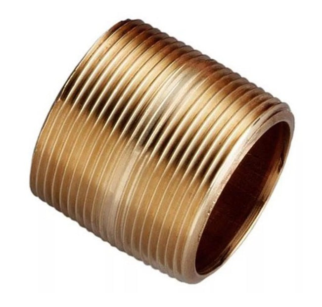 Groco 2" MNPT Threaded Brass Close Nipple