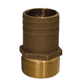 Groco 2" NPT x  2 1/4" ID Bronze Hose Barb Fitting FF-2000