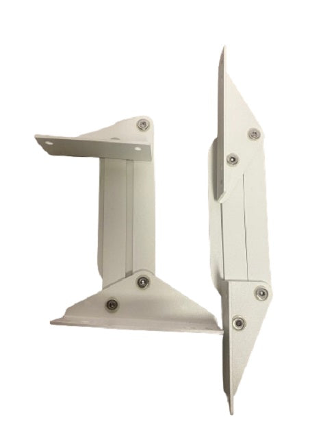 White Aluminum Seat Bolster Hinge w/ Finger Guard (Pair) SN-20