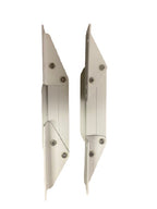 White Aluminum Seat Bolster Hinge w/ Finger Guard (Pair) SN-20