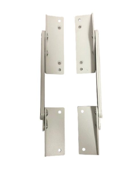 White Aluminum Seat Bolster Hinge w/ Finger Guard (Pair) SN-20