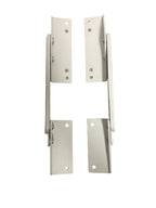 White Aluminum Seat Bolster Hinge w/ Finger Guard (Pair) SN-20