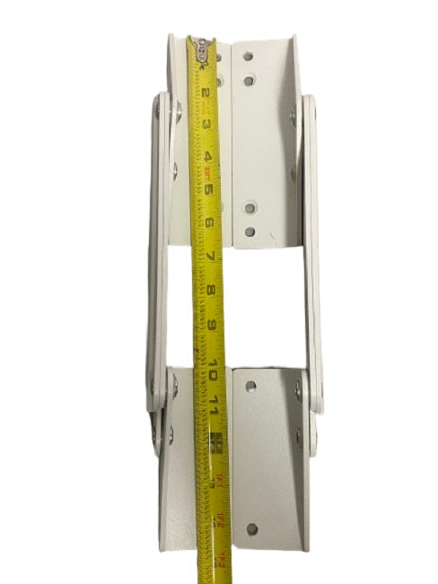 White Aluminum Seat Bolster Hinge w/ Finger Guard (Pair) SN-20