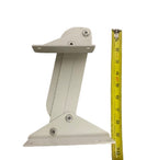 White Aluminum Seat Bolster Hinge w/ Finger Guard (Pair) SN-20