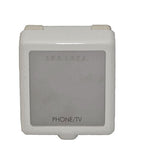 Hubbell Stainless Steel Mirrored Front TV/Telephone Male Inlet HBLPHTVNM