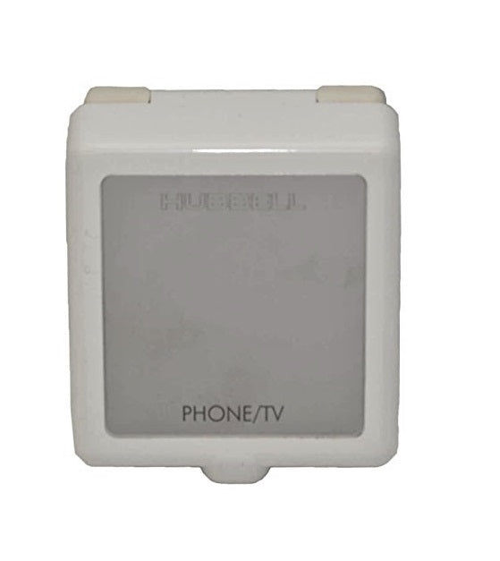 Hubbell Stainless Steel Mirrored Front TV/Telephone Male Inlet HBLPHTVNM