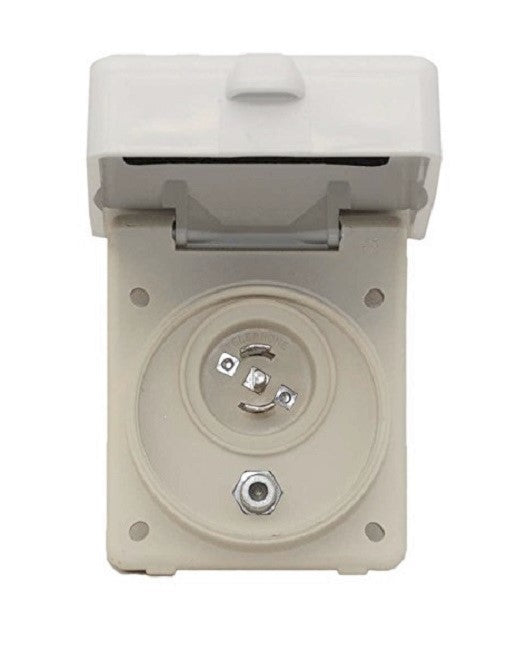 Hubbell Stainless Steel Mirrored Front TV/Telephone Male Inlet HBLPHTVNM