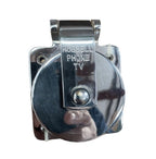 Hubbell TV/Telephone Stainless Steel Male Dock Side Inlet HBLPHTVSS