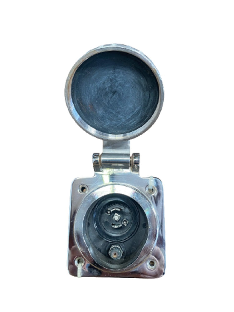 Hubbell TV/Telephone Stainless Steel Male Dock Side Inlet HBLPHTVSS