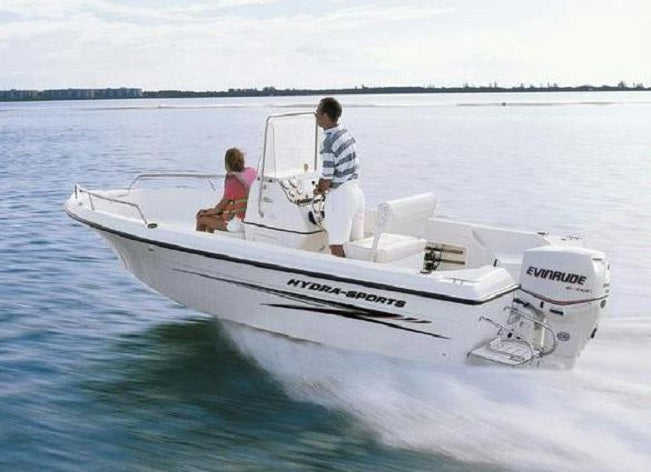 Hydrasports Boats 180/185 CC Sunbrella Charcoal Tweed T-Top Canvas