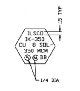 ILSCO IK-350 Copper Split Bolt Connector K0266A00A