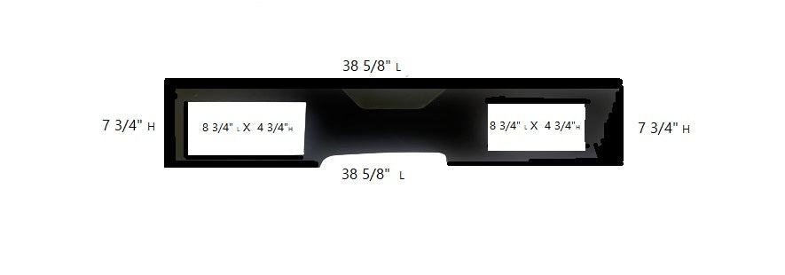 Chris Craft 34 Corsair/Launch Dash Panel Over Lay Blank 025-7067