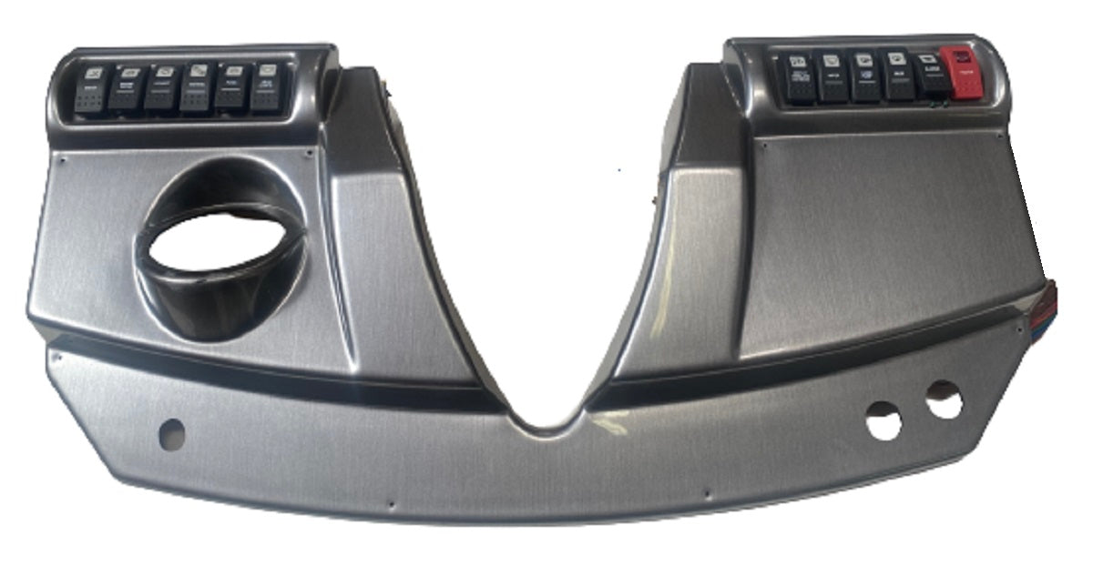 Monterey Boats SportsYachts Brushed Pewter Helm Switch Dash Panel 60253627-00-PANL