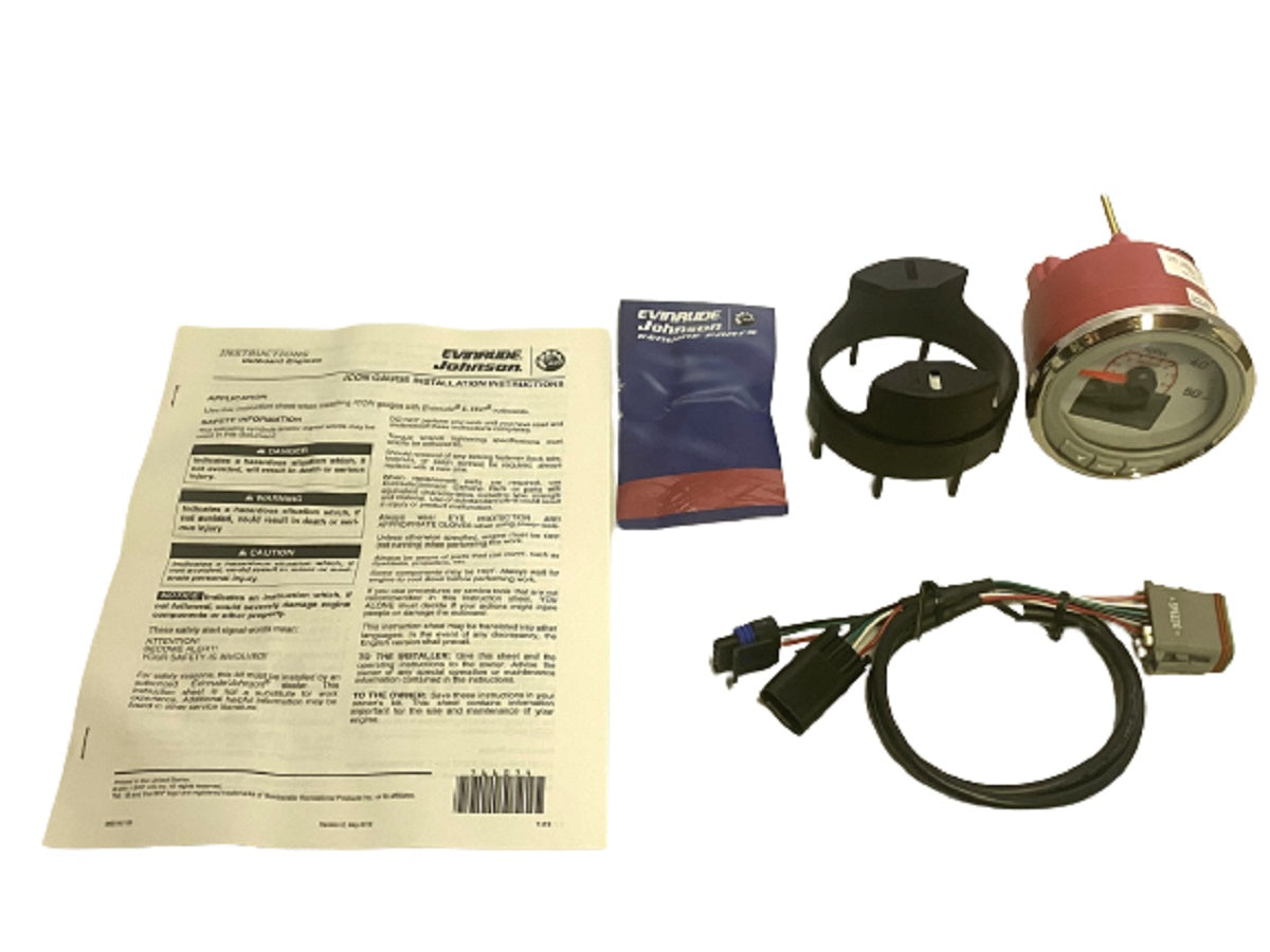 Johnson/Evinrude White 0-50 MPH Speedometer w/ Digital Display Kit 0768054