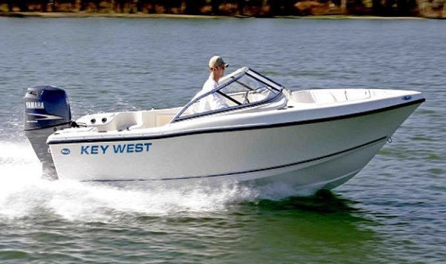 Key West Boats 176 DC Sunbrella Mediterranean Blue Tweed Cockpit Cover 2742C-53