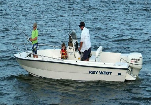 Key West Boats 1900 CC Sunbrella Mediterranean Blue Tweed Dodger Aft Curtain 2406D-53