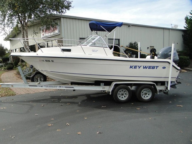 Key West Boats 2020 & 225 Walk Around Mediterranean Blue Tweed Bimini Canvas Kit