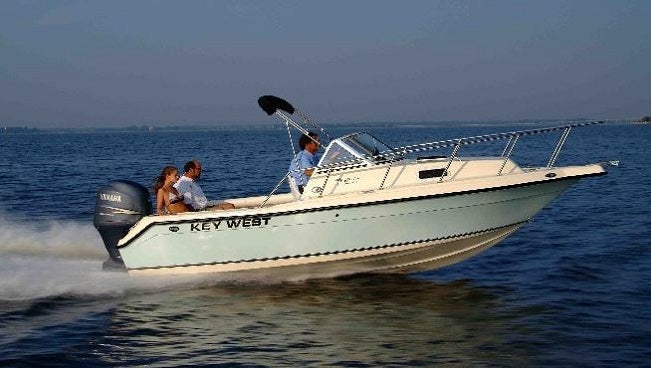 Key West Boats 2220 WA Sunbrella Mediterranean Blue Tweed Aft Curtain