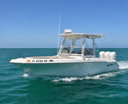 Key West Boats 211 DC Sunbrella Jet Black Tweed Aft Curtain 2449