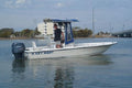 Key West Boats 186/196/216 CC Bay Reef w/ T-Top Sunbrella Mediterranean Blue Tweed Console Cover 2734CT-53