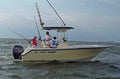Key West Boats 225 DC w/ T-Top Sunbrella Jet Black Cockpit Cover 2721TC
