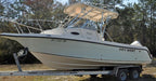 Key West Boats 225 WA w/ Hard Top Sunbrella Mediterranean Blue Tweed Side Curtains 2333HT-53