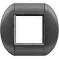 Bticino 2 Module Living Light Round Graphite Plate LNB4802GF
