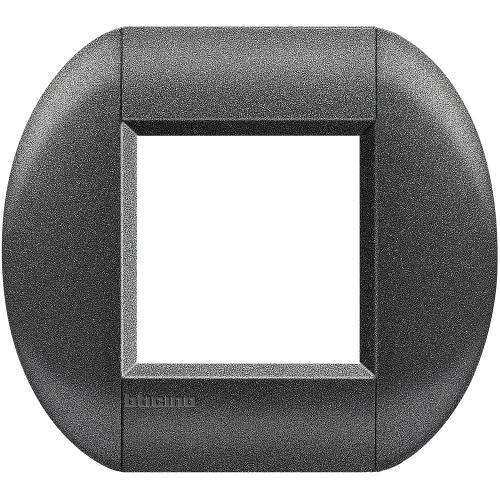 Bticino 2 Module Living Light Round Graphite Plate LNB4802GF