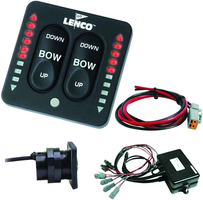 Lenco LED Indicator Two-Piece Dual Actuator Trim Tab Switch Kit 15271-001