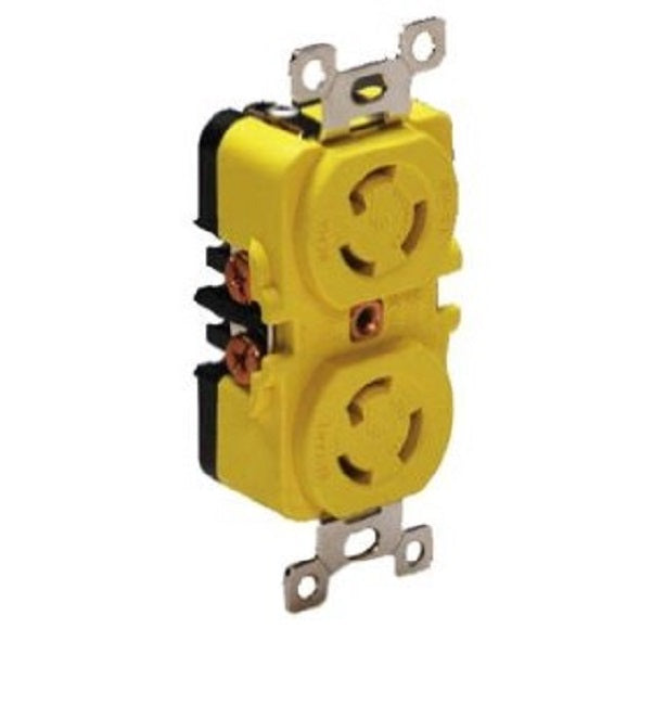 Marinco 15 Amp/125 Locking Duplex Receptacle 4700CR