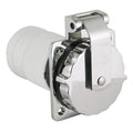 Marinco Marine Stainless Steel 50 AMP 125V Male Power Inlet w/ Rear Safety Enclosure 6371EL-B