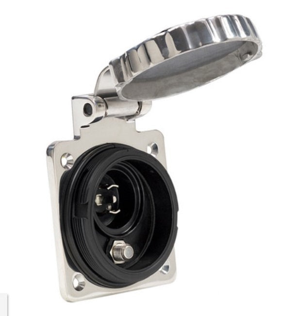 Marinco TV/Telephone Stainless Steel Male Dock Side Inlet PH6592TV-SS