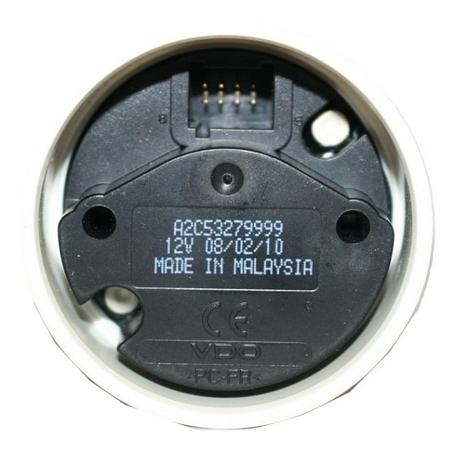 Mercury Marine/VDO Metallic Silver Fuel Gauge 79-879158A01