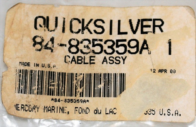 Mercury Marine/Quicksilver Assembly Harness Cable 84-835359A1c