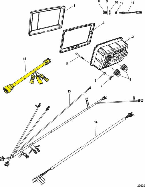 Mercury Marine/Quicksilver Vessel View Display Adapter Harness 84-889278T01