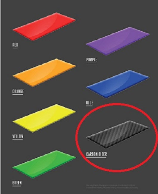 Mercury Marine Racing Carbon Fiber Cowling Decal Set 8M0097812