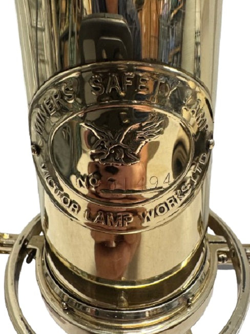 Miners Safety Lamp Oil Lamp w/ Hook, Gimble & Mount by Victor Lamp Works 