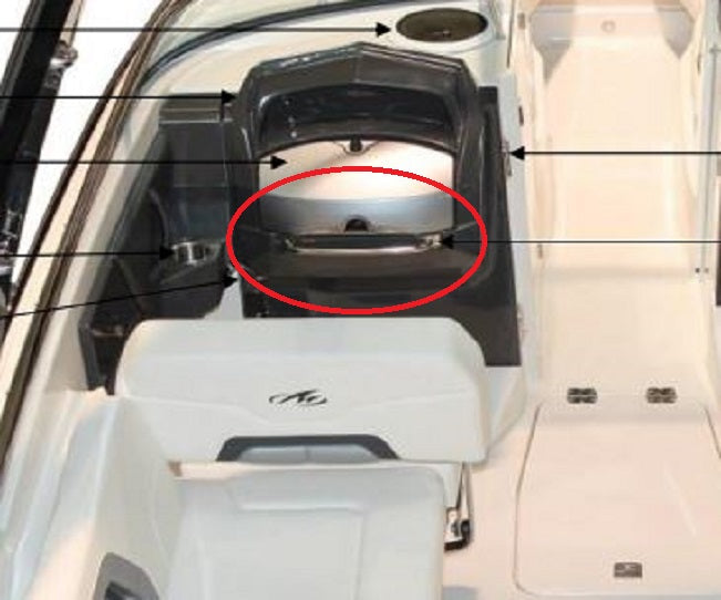 Monterey Boats Stainless Steel Head Door Grab Handle Rail 15203822-00-RAIL