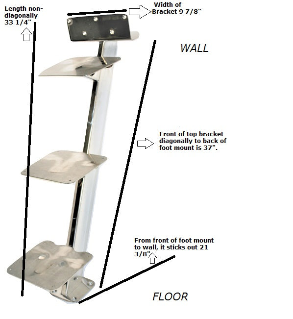Monterey Boats 275SY Stainless Steel Cabin Entry Steps w/ Gussets 15206418-00-STEP