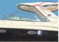 Monterey Boats 340/360/400SY Stainless Steel Hardtop Accent Rail Wing Set 15204524-00