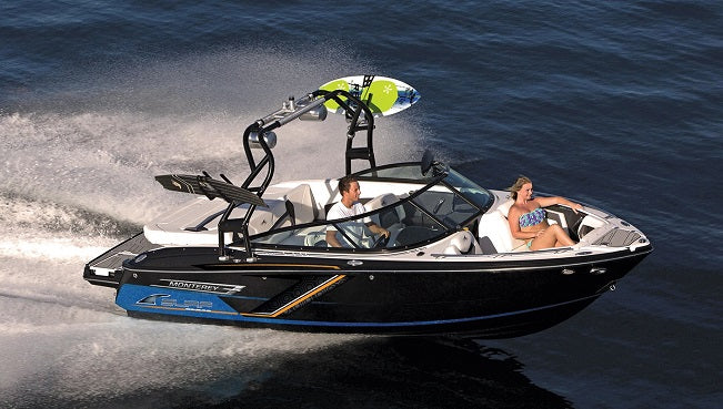 Monterey Boats 218 Super Sport Roswell Surf Edition Sunbrella Jet Black Cockpit Cover 30ML-1045-00-CCOV