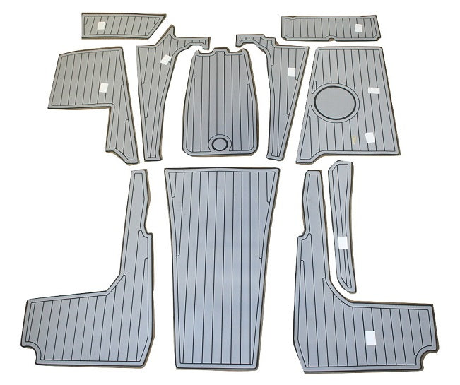 Monterey Boats 278SC Cockpit w/ Lounge Seat Option Grey Brushed Teak w/ Black Seadek Inlay Kit 25180014-02-SEAD