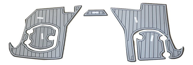 Monterey Boats 197FS Swim Platform Grey Brushed Teak w/ Black Seadek Inlay Kit 25189862-00-SEAD