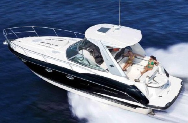 Monterey Boats 340 Sport Yacht Sunbrella Jet Black Hard Top Visor & Valance 30CD1052-00