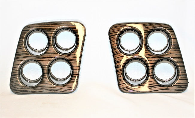 Monterey Boats/Pacer Marine Port & Starboard Zebra Grain Anniversary Gauge Panel Blank Set 60251071-00-PANL