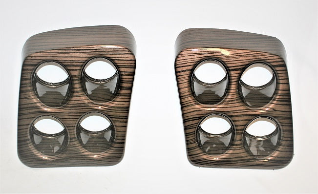 Monterey Boats/Pacer Marine Port & Starboard Zebra Grain Anniversary Gauge Panel Blank Set 60251071-00-PANL