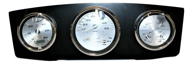 Monterey Boats 186/196 Black Metal Instrument Kronos Gauge Panel 60252003-00-PANL