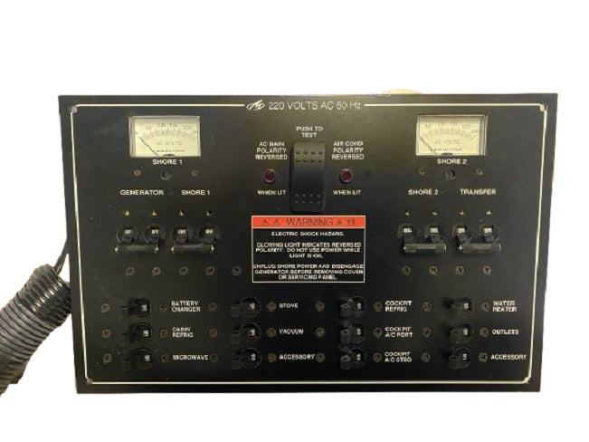 Monterey Boats 360SC MDP Panel 220 Volt/50 Hz AC Panel 60253076-00-PANL